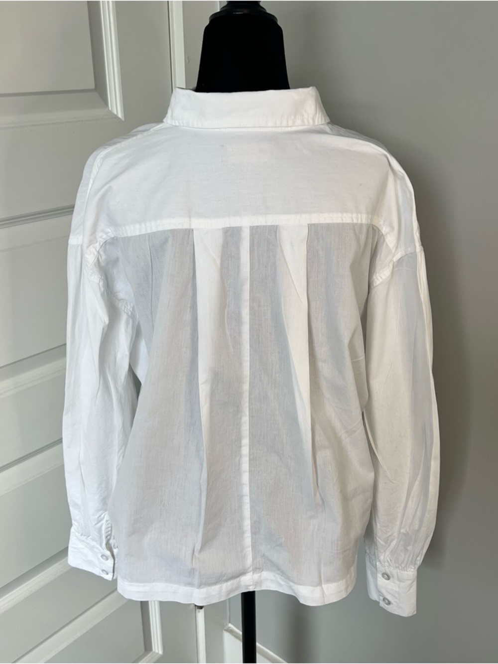 PIOMBO Woman's White Pure Cotton Popover Shirt - Picture 3 of 6